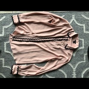 Ann Taylor Scallop Trim Blouse